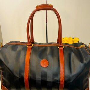GUC Fendi Roma Italy 1925 PVC Boston Brown